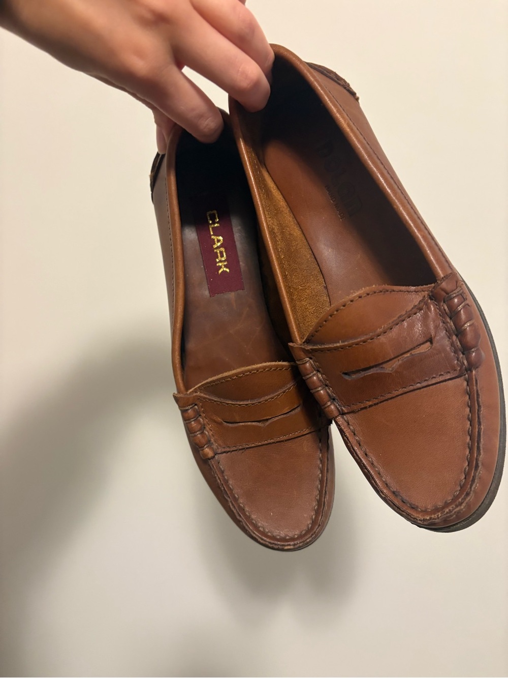 Women’s Tan Leather Penny Loafers